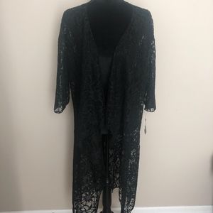 Black Lace Lularoe Shirley Kimono, NWT